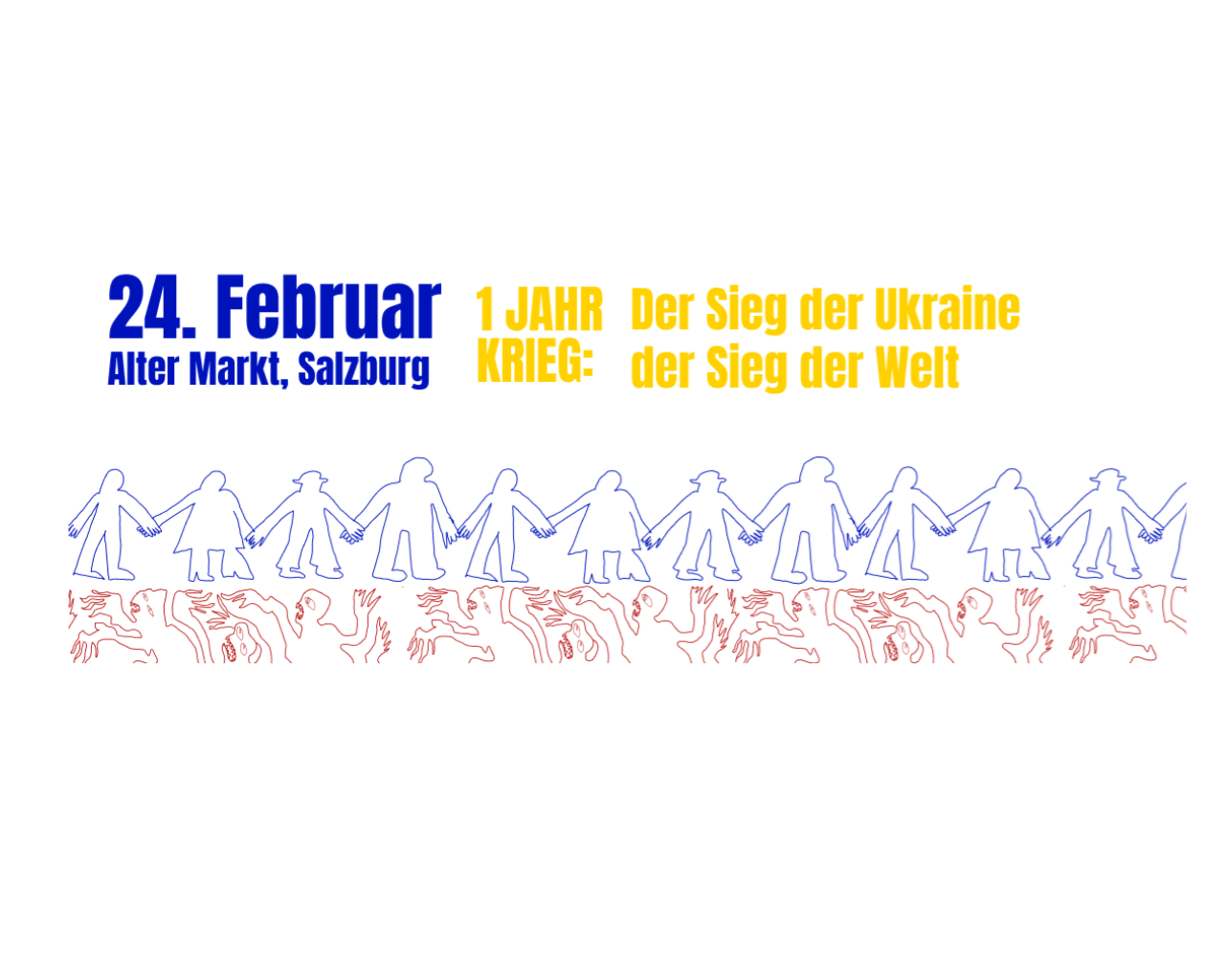 Der Sieg der Ukraine ist der Sieg der Welt 1 Jahr Krieg. Der Sieg der Ukraine ist der Sieg der Welt